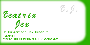 beatrix jex business card